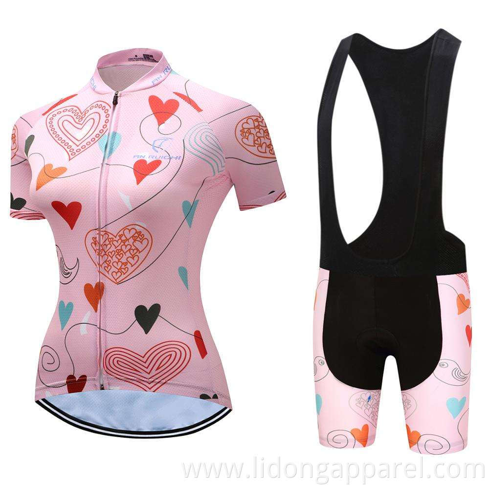 OEM Manufacturer Custom Sportswear Suit Bike Clothes Bicycle Clothing Cycling Jersey for Women